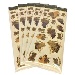 Lot/5 Sheets Glynda Turley 2005 Stickers Grapes Grape Leaves Leisure Arts crafts